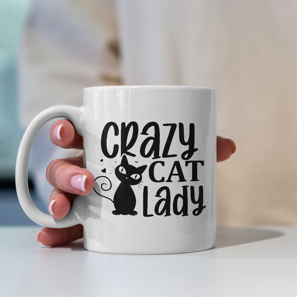 Crazy Cat Lady With a Cat Coffee Mug at $13.95 found at Personalizedpetlovergifts