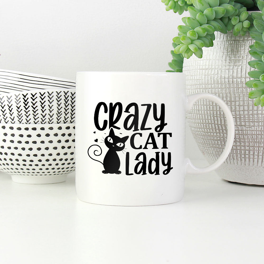 Crazy Cat Lady With a Cat Coffee Mug at $13.95 found at Personalizedpetlovergifts