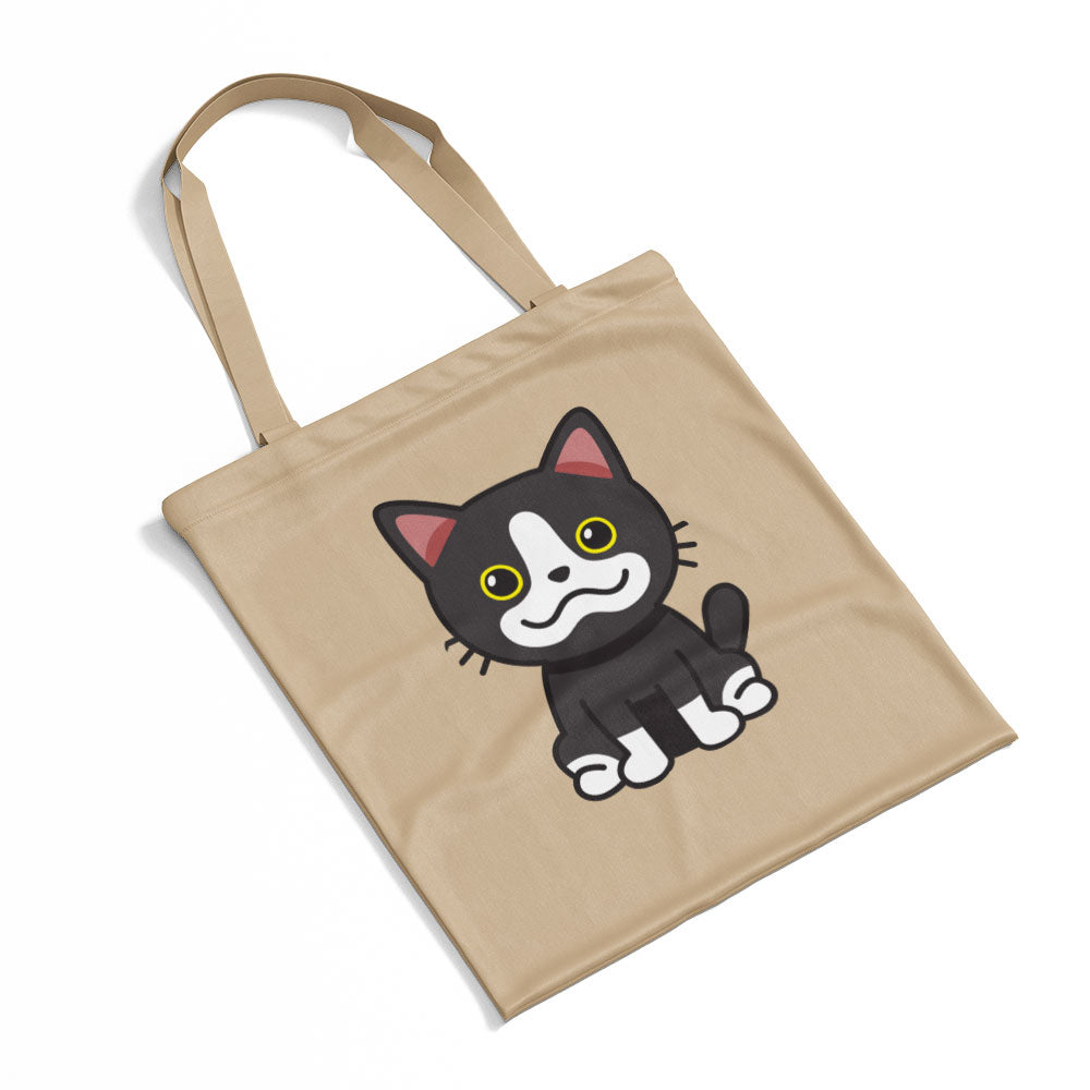 Cute Black Dog Sitting Totes at $22.95 found at Personalizedpetlovergifts