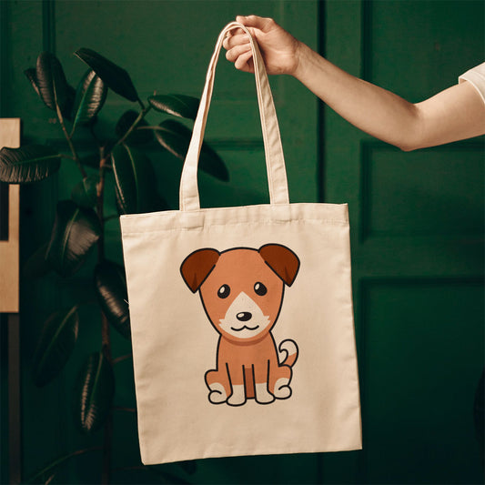 Cute Brown White Dog Totes at $22.95 found at Personalizedpetlovergifts