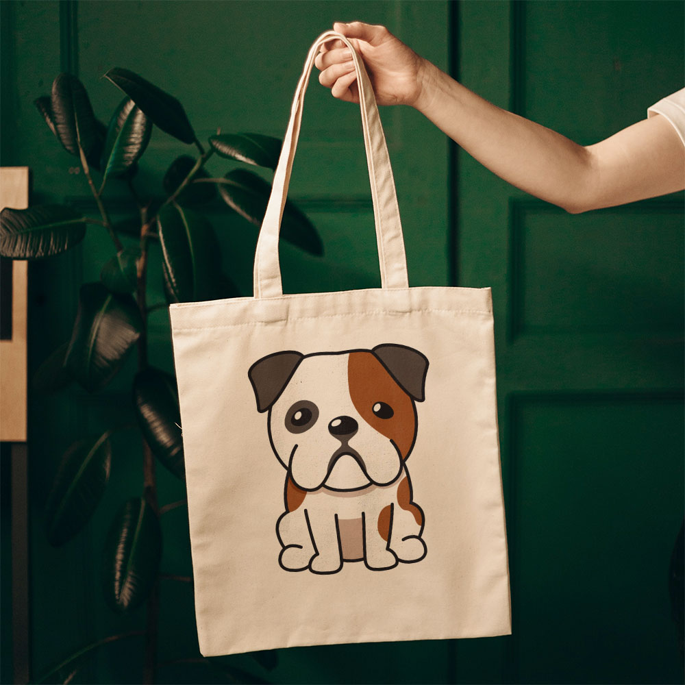 Cute Bulldog Cartoon Totes at $22.95 found at Personalizedpetlovergifts