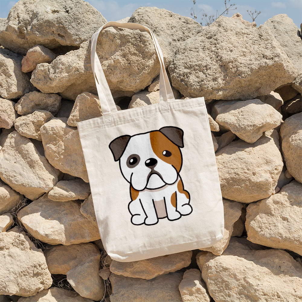 Cute Bulldog Cartoon Totes at $22.95 found at Personalizedpetlovergifts