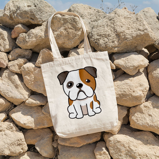 Cute Bulldog Cartoon Totes at $22.95 found at Personalizedpetlovergifts