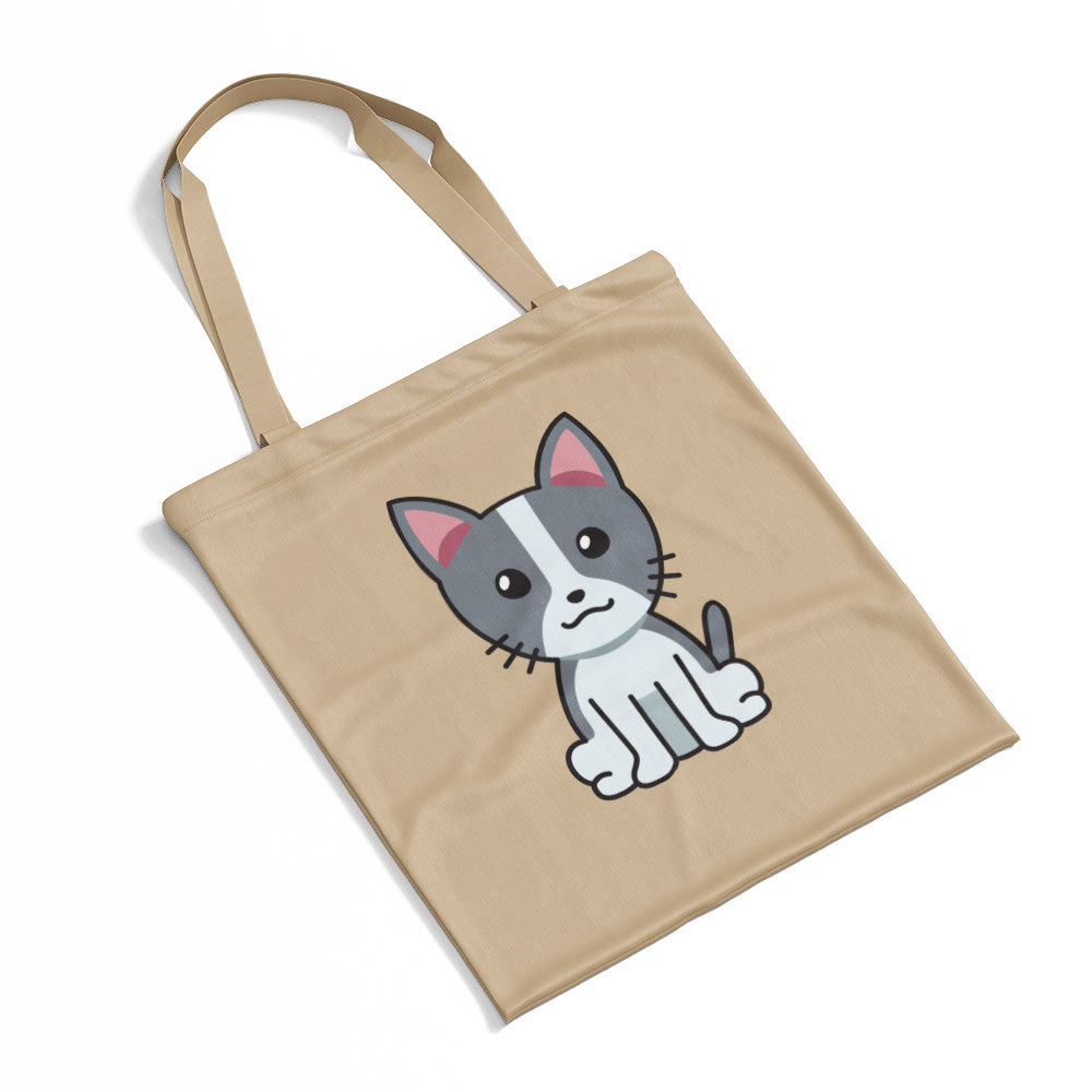 Cute Grey Puppy Cartooon Totes at $22.95 found at Personalizedpetlovergifts