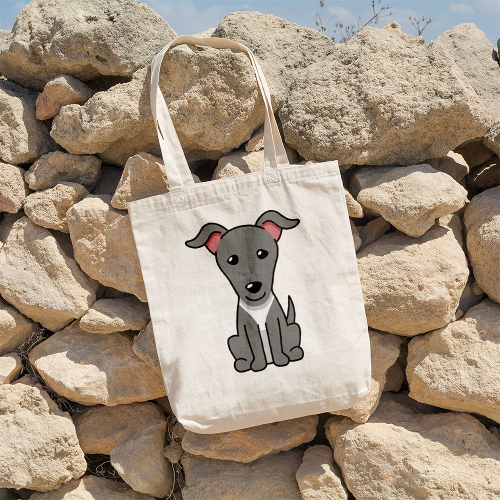 Cute Grey White Dog Totes at $22.95 found at Personalizedpetlovergifts