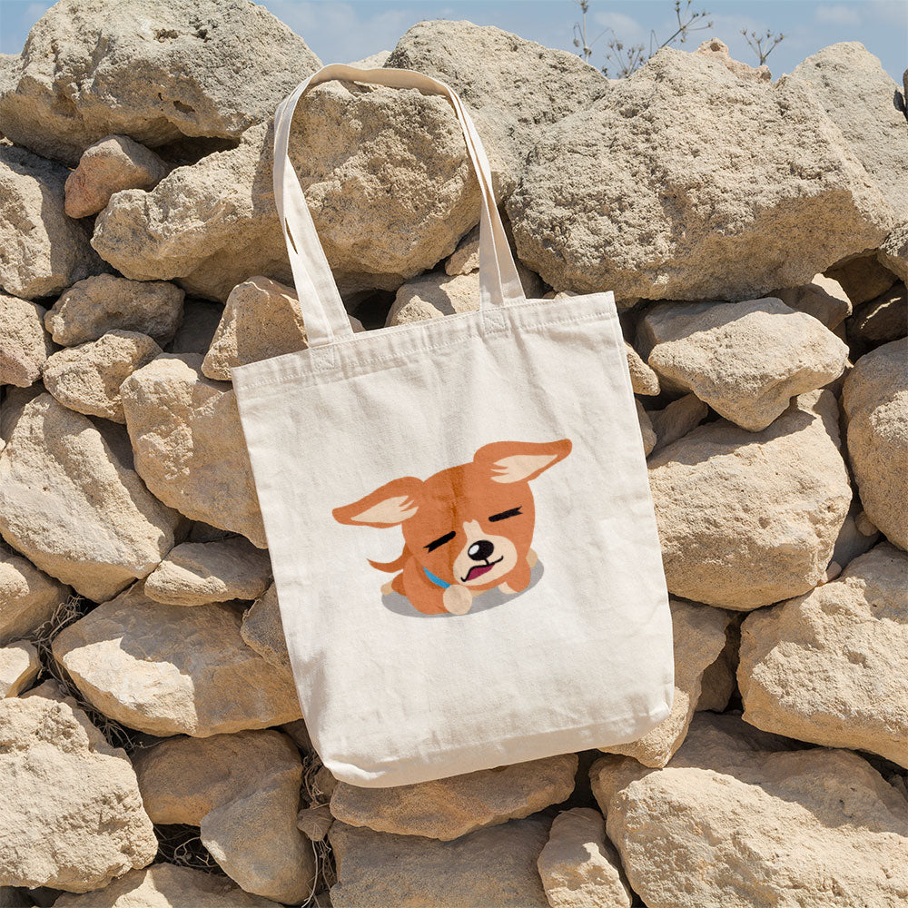 Cute Orange Dog Sleeping Totes at $22.95 found at Personalizedpetlovergifts