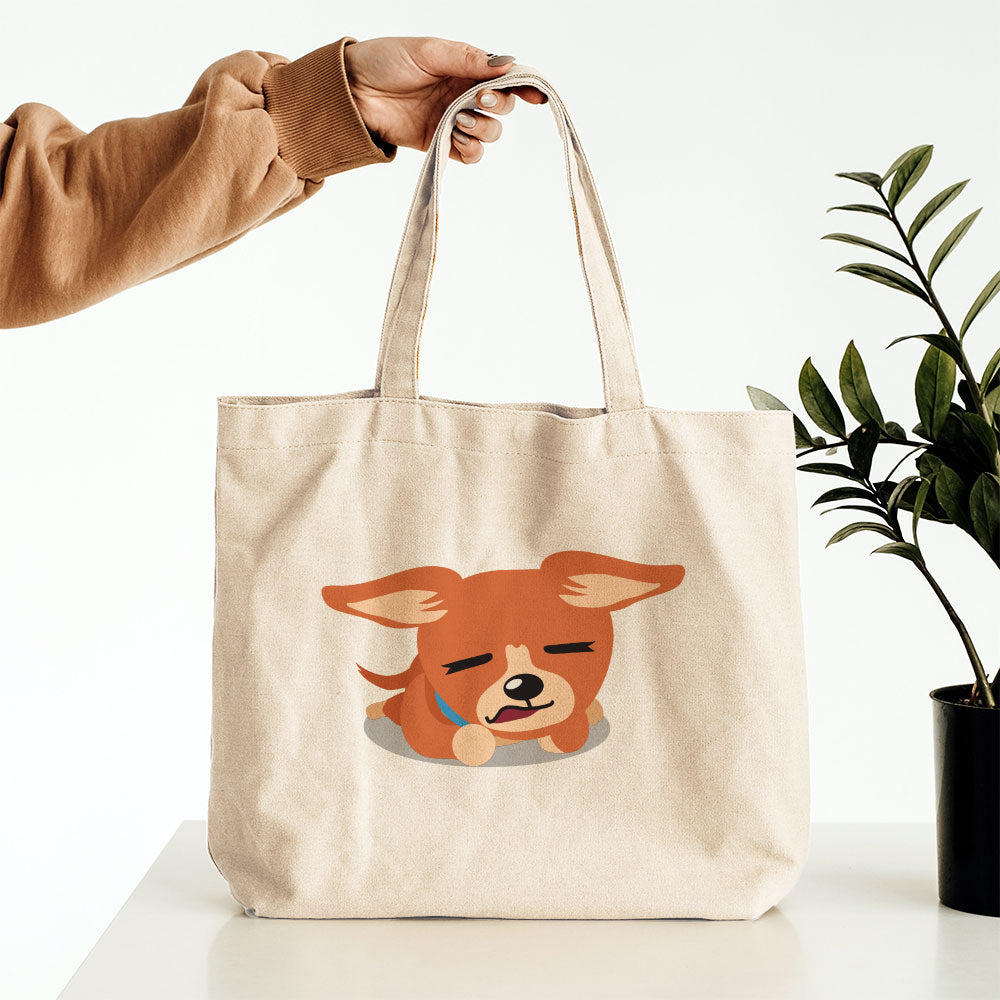 Cute Orange Dog Sleeping Totes at $22.95 found at Personalizedpetlovergifts