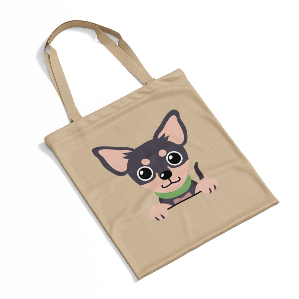 Cute Peeking Dog Totes at $22.95 found at Personalizedpetlovergifts