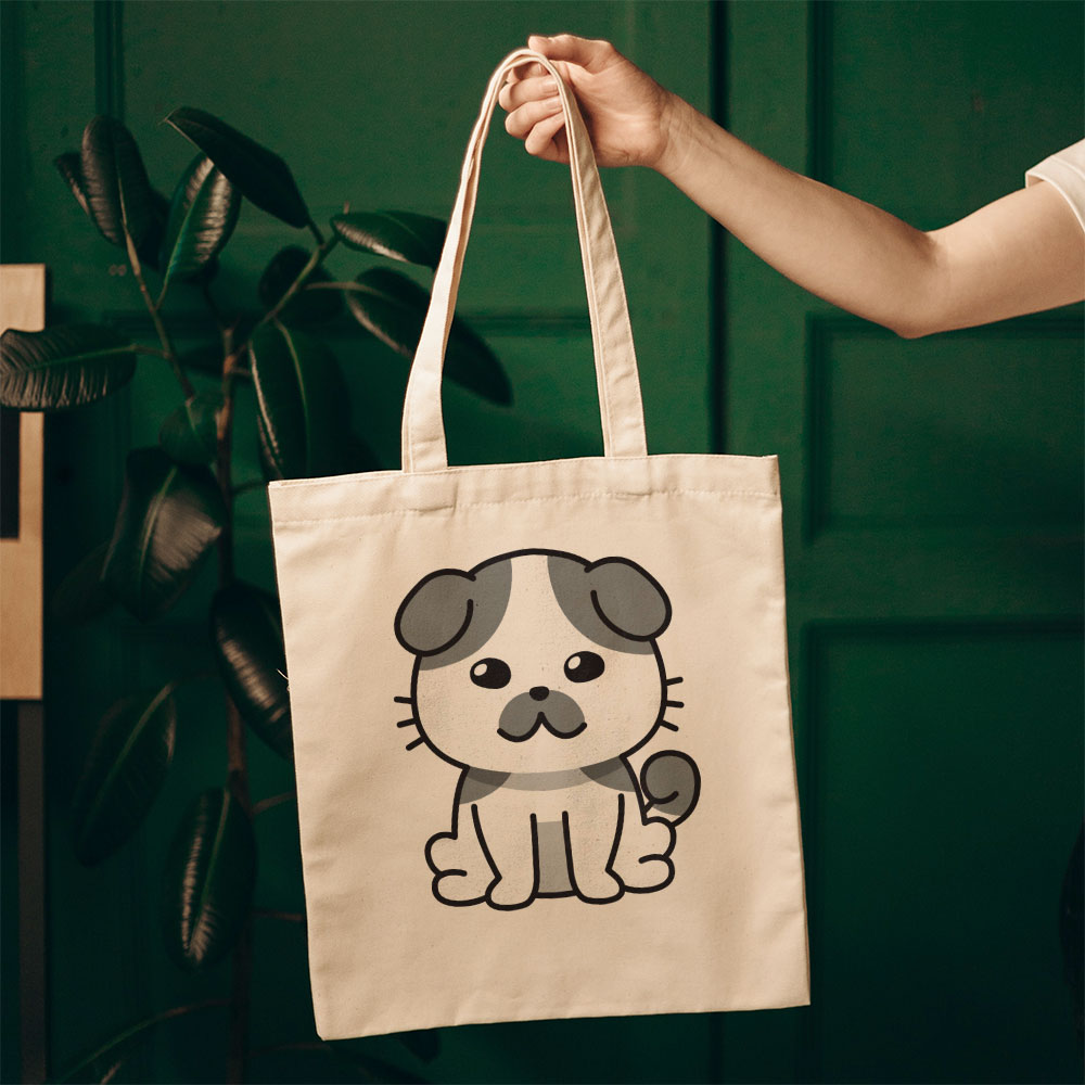 Cute White And Grey Dog Totes at $22.95 found at Personalizedpetlovergifts