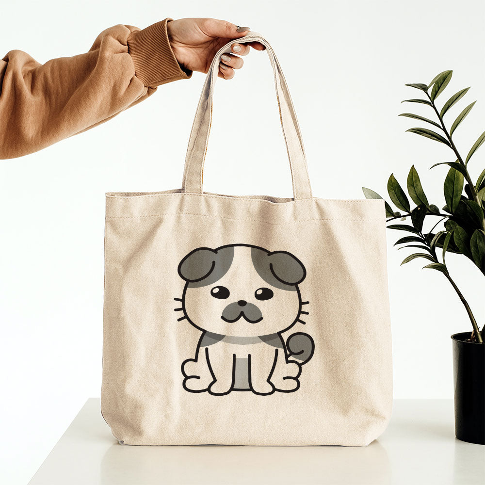 Cute White And Grey Dog Totes at $22.95 found at Personalizedpetlovergifts