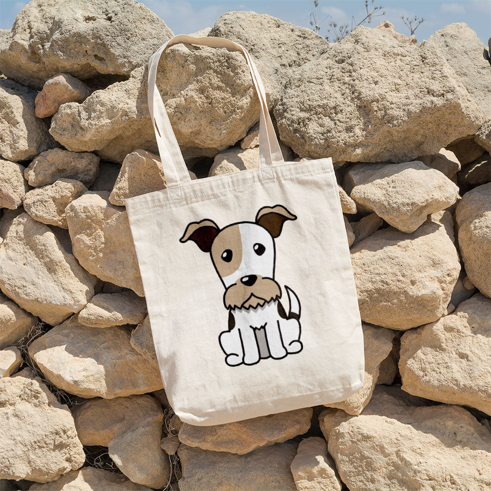 Cute White Brown Puppy Totes at $22.95 found at Personalizedpetlovergifts