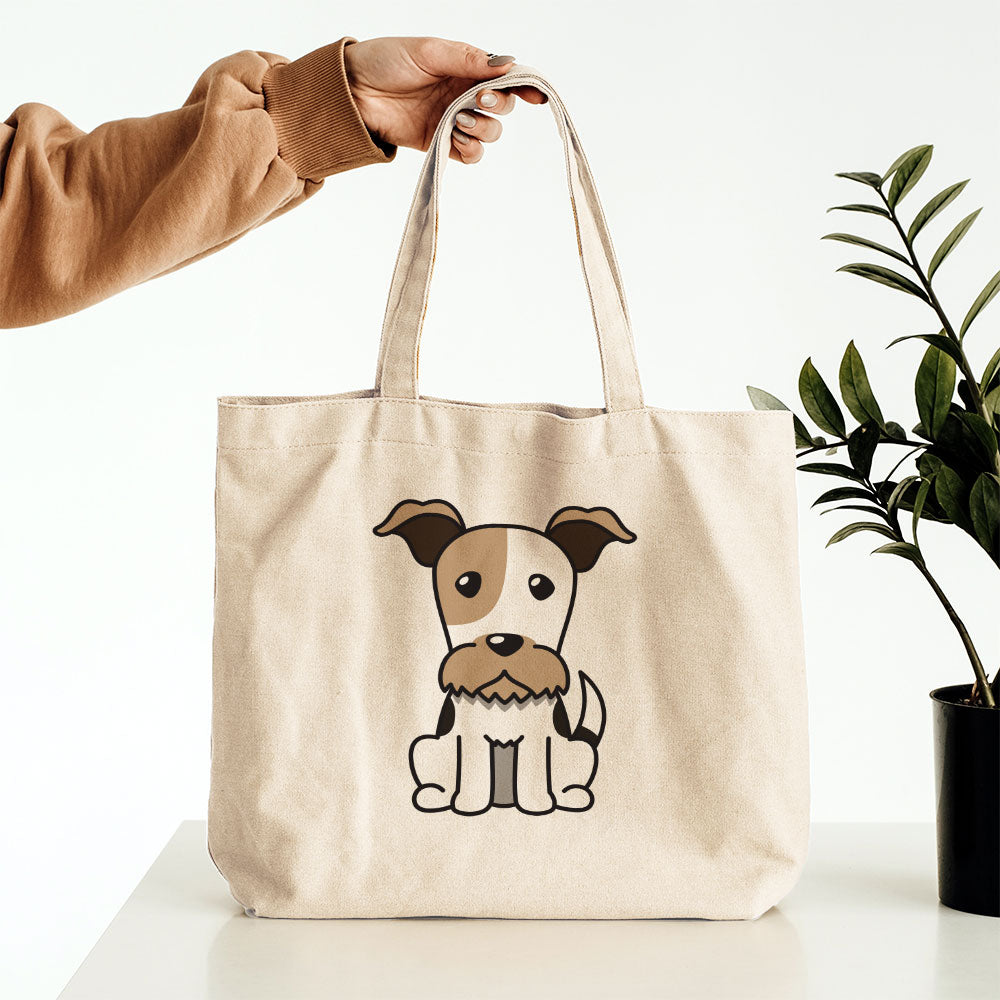 Cute White Brown Puppy Totes at $22.95 found at Personalizedpetlovergifts