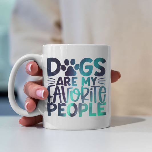 Dog Are My Favorite People with Green Galaxy font Mugs at $13.95 found at Personalizedpetlovergifts