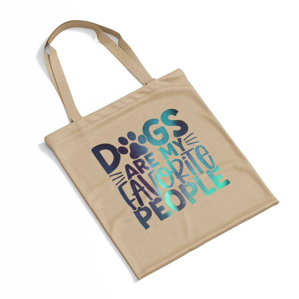 Dog Are My Favorite People With Green Galaxy Font Totes at $22.95 found at Personalizedpetlovergifts