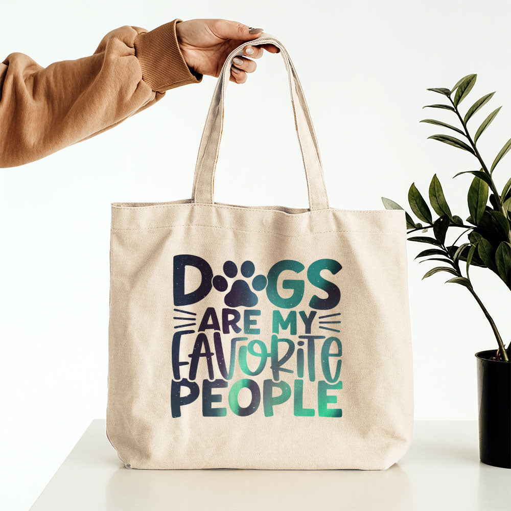 Dog Are My Favorite People With Green Galaxy Font Totes at $22.95 found at Personalizedpetlovergifts