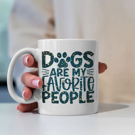 Dog Are My Favorite People with star font Mugs at $13.95 found at Personalizedpetlovergifts