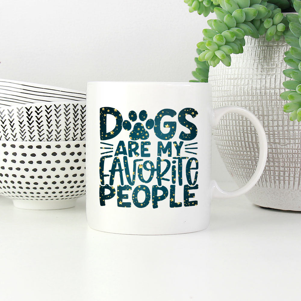 Dog Are My Favorite People with star font Mugs at $13.95 found at Personalizedpetlovergifts