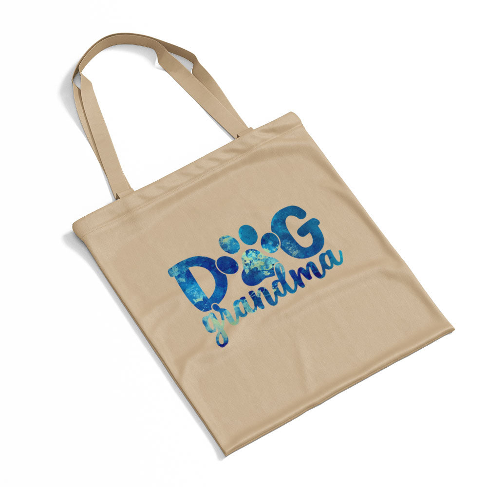 Dog Grandma With Blue Paint Font Totes at $22.95 found at Personalizedpetlovergifts