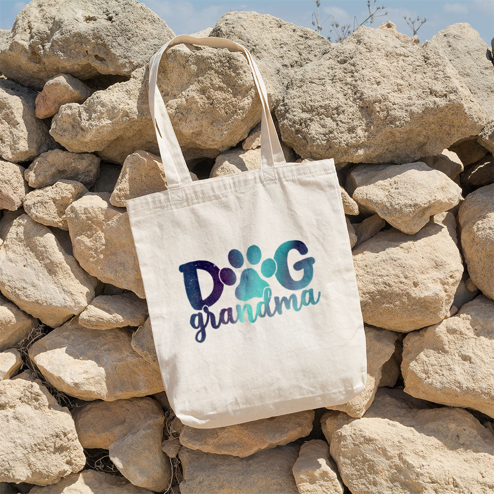 Dog Grandma With Green Galaxy Font Totes at $22.95 found at Personalizedpetlovergifts