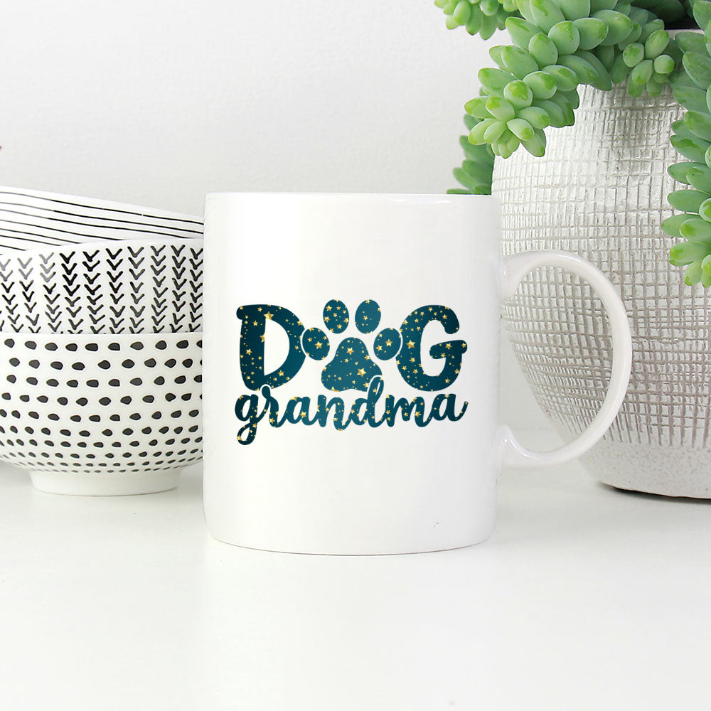 Dog Grandma with star font Mugs at $13.95 found at Personalizedpetlovergifts