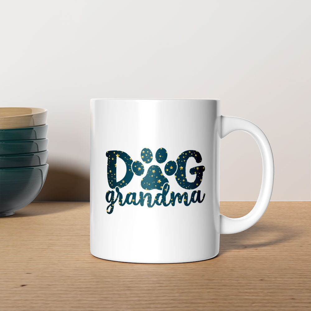 Dog Grandma with star font Mugs at $13.95 found at Personalizedpetlovergifts