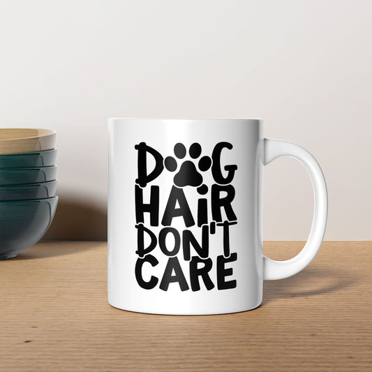 Dog Hair Don_t Care With A Paw Mugs at $13.95 found at Personalizedpetlovergifts