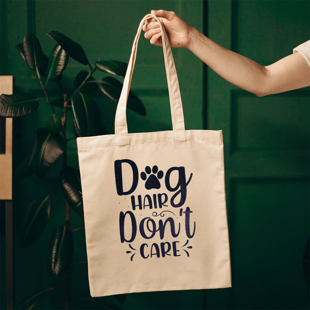 Dog Hair Don_t Care With Galaxy Font Totes at $22.95 found at Personalizedpetlovergifts