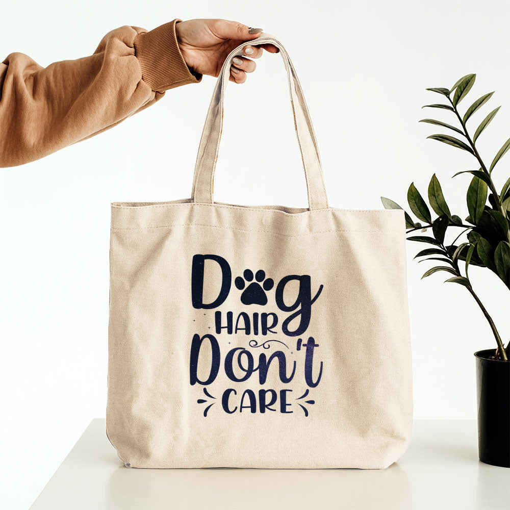 Dog Hair Don_t Care With Galaxy Font Totes at $22.95 found at Personalizedpetlovergifts