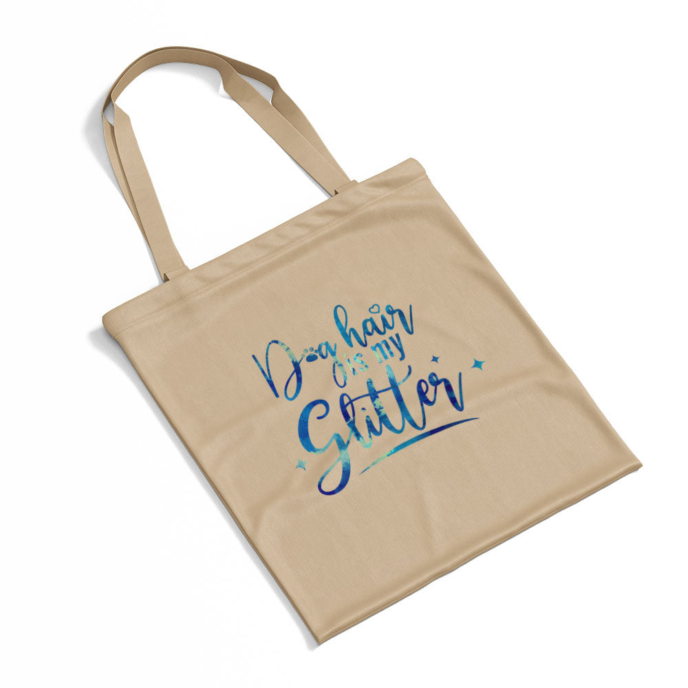 Dog Hair Is My Glitter With Blue Paint Font Totes at $22.95 found at Personalizedpetlovergifts