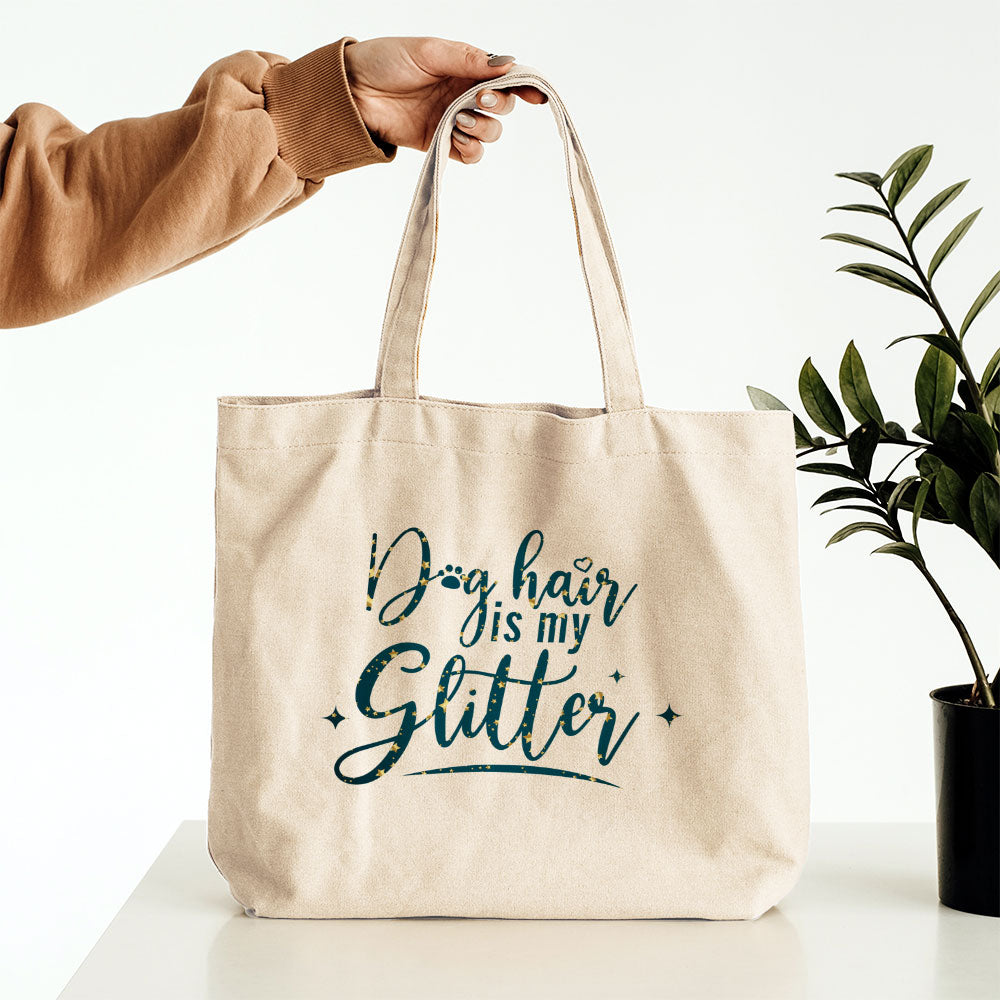 Dog Hair Is My Glitter With Star Font Totes at $22.95 found at Personalizedpetlovergifts