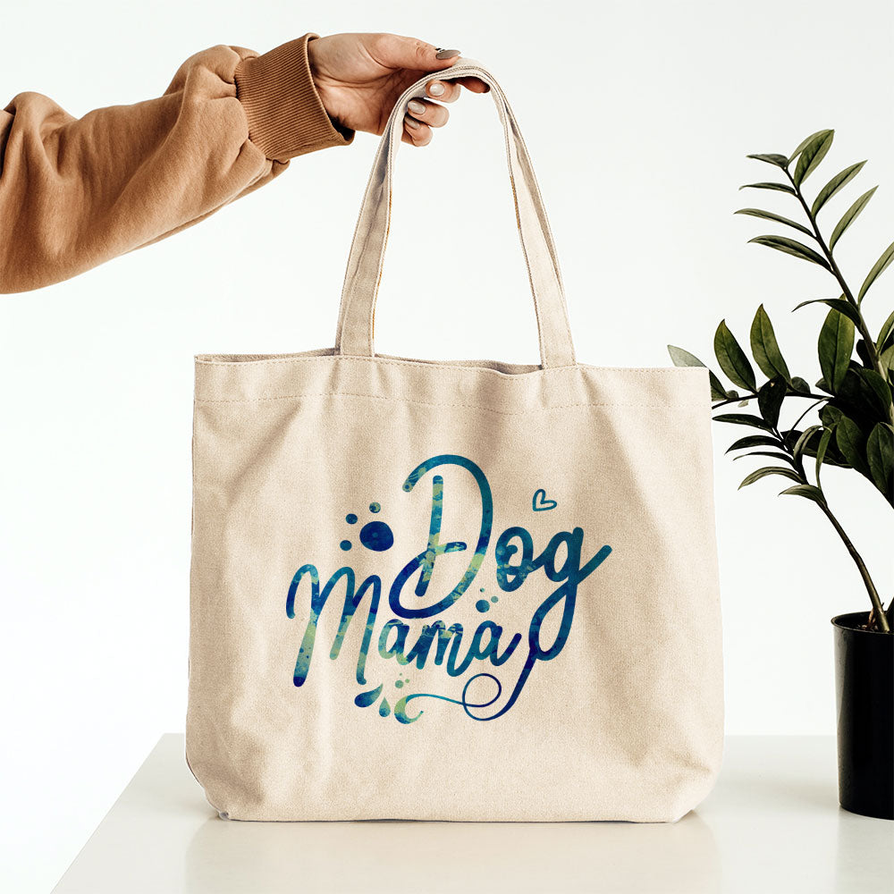 Dog Mama With Blue Paint Font Totes at $22.95 found at Personalizedpetlovergifts