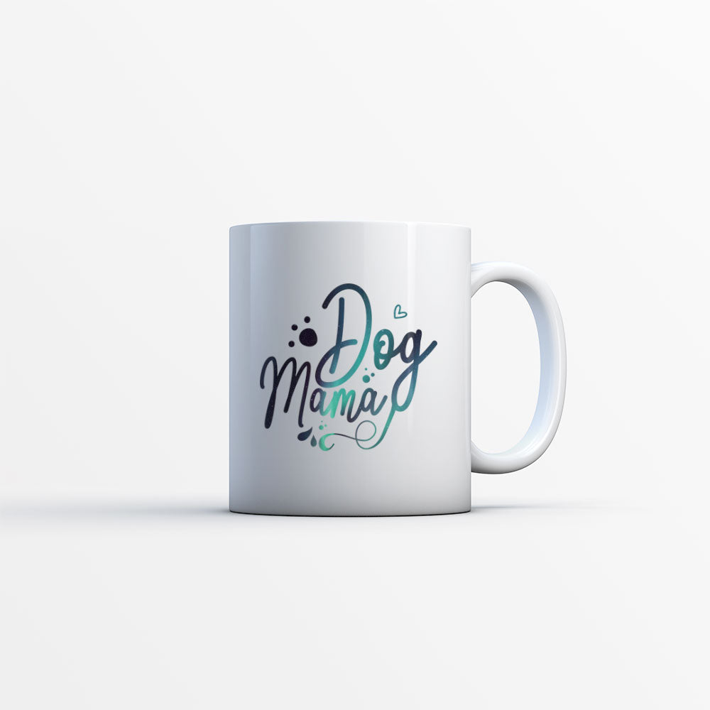 Dog Mama with Green Galaxy font Mugs at $13.95 found at Personalizedpetlovergifts