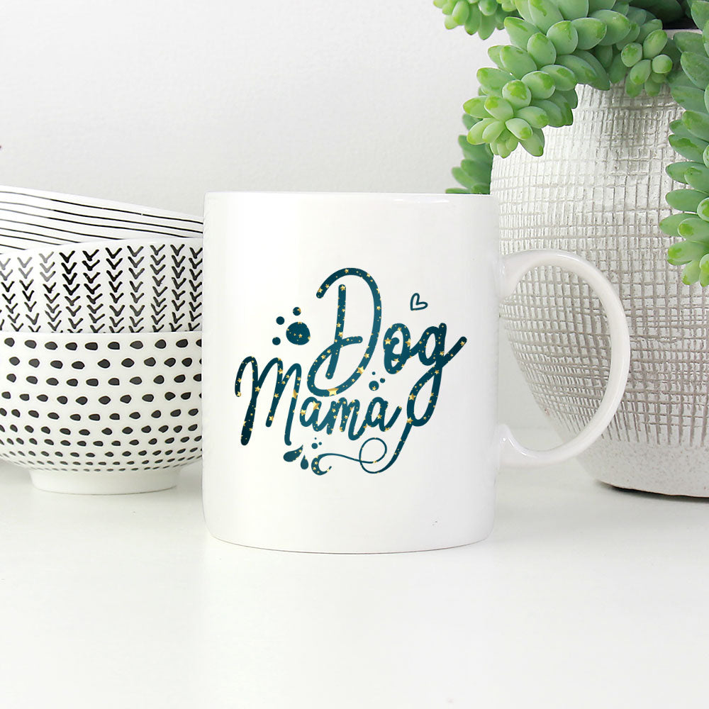 Dog Mama with star font Mugs at $13.95 found at Personalizedpetlovergifts