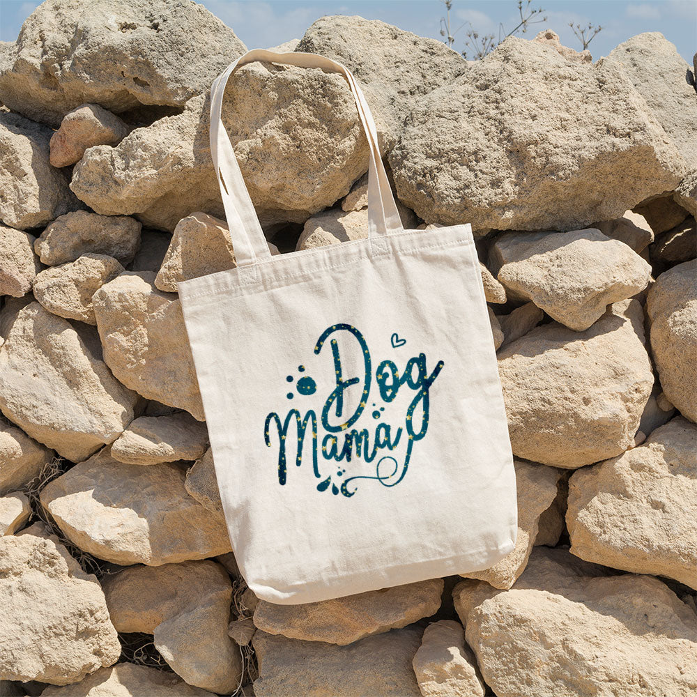 Dog Mama With Star Font Totes at $22.95 found at Personalizedpetlovergifts