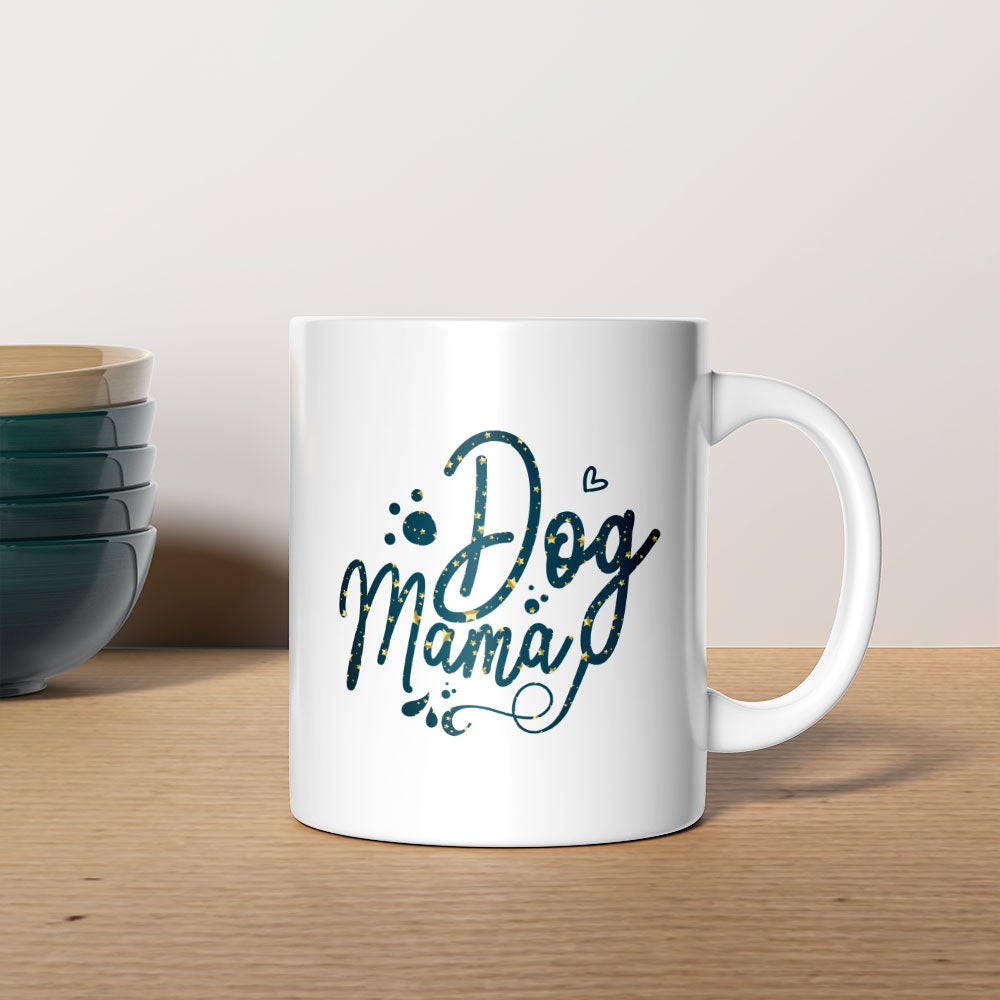 Dog Mama with star font Mugs at $13.95 found at Personalizedpetlovergifts