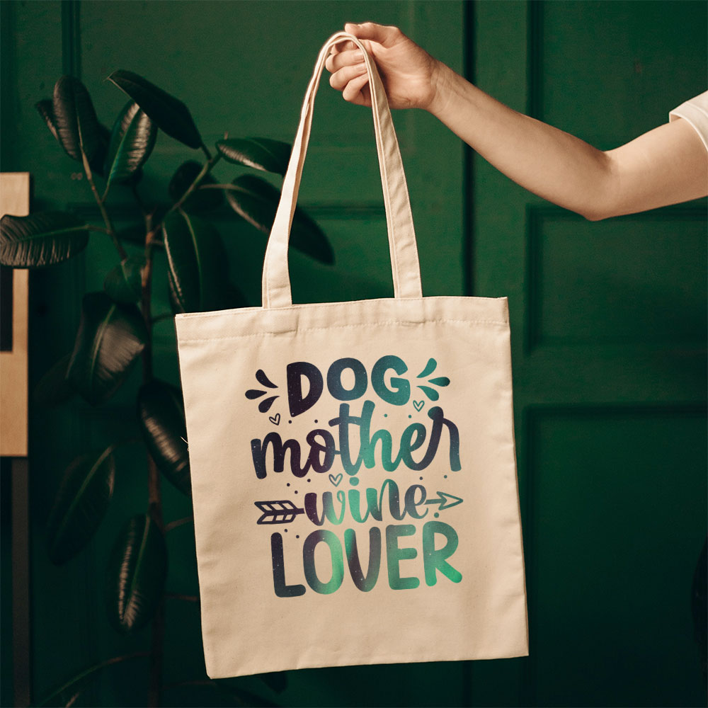 Dog Mother Wine Lover With Green Galaxy Font Totes at $22.95 found at Personalizedpetlovergifts