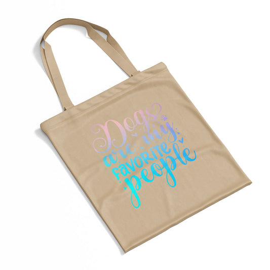 Dogs Are My Favorite People With Blue Gradient Font Totes at $22.95 found at Personalizedpetlovergifts