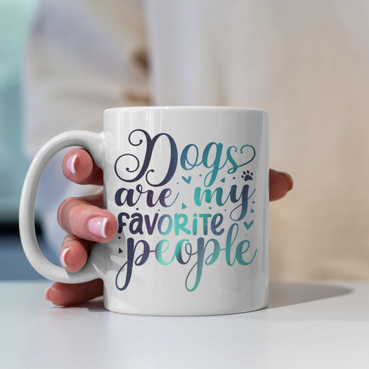 Dogs Are My Favorite People with Green Galaxy font Mugs at $13.95 found at Personalizedpetlovergifts