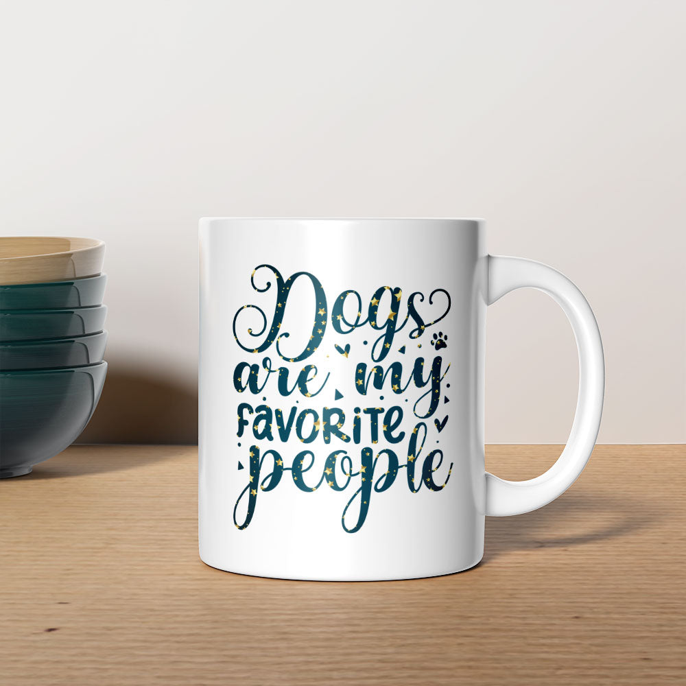 Dogs Are My Favorite People with star font Mugs at $13.95 found at Personalizedpetlovergifts