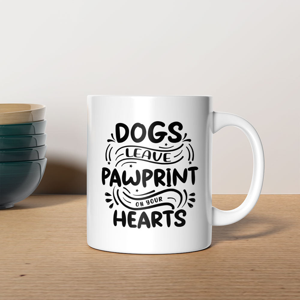 Dogs Leave Pawprints On Your Hearts Mugs at $13.95 found at Personalizedpetlovergifts