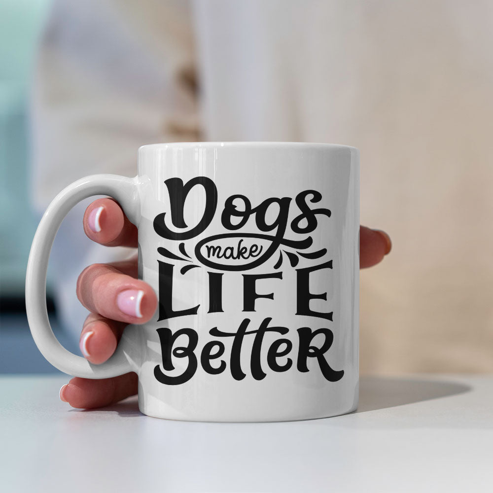 Dogs Make Life Better Mugs at $13.95 found at Personalizedpetlovergifts