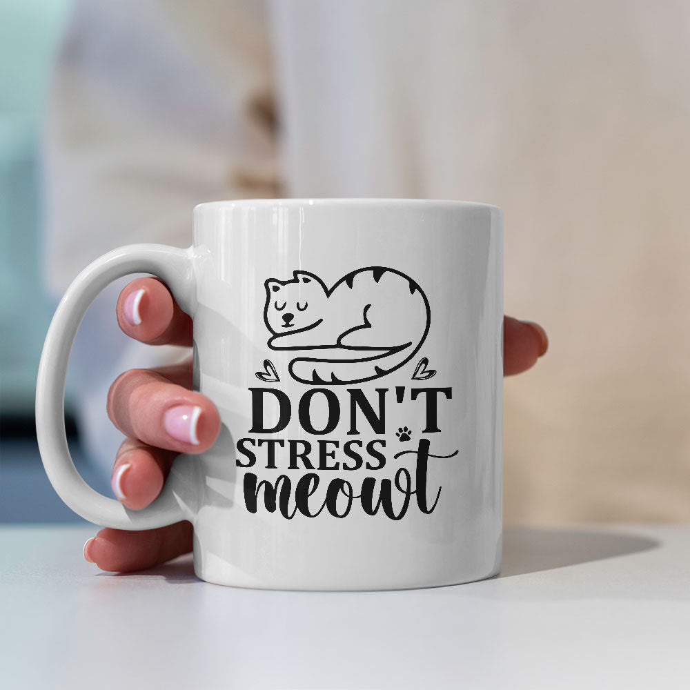 Don't Stress Meowt With Paws Coffee Mug at $13.95 found at Personalizedpetlovergifts