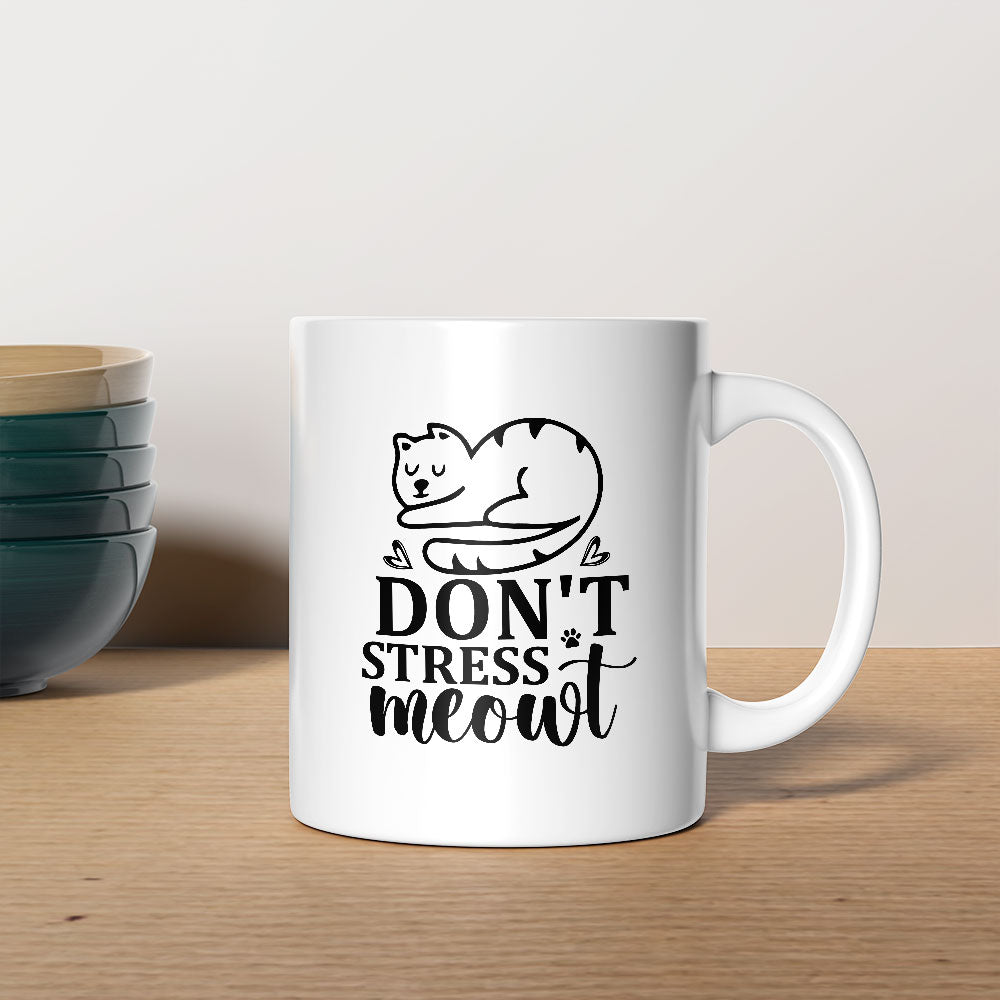 Don't Stress Meowt With Paws Coffee Mug at $13.95 found at Personalizedpetlovergifts