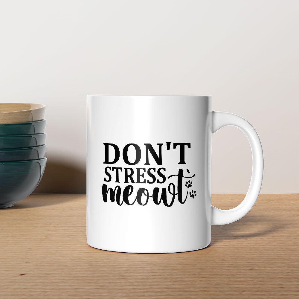 Don't STress Meowt Coffee Mug at $13.95 found at Personalizedpetlovergifts