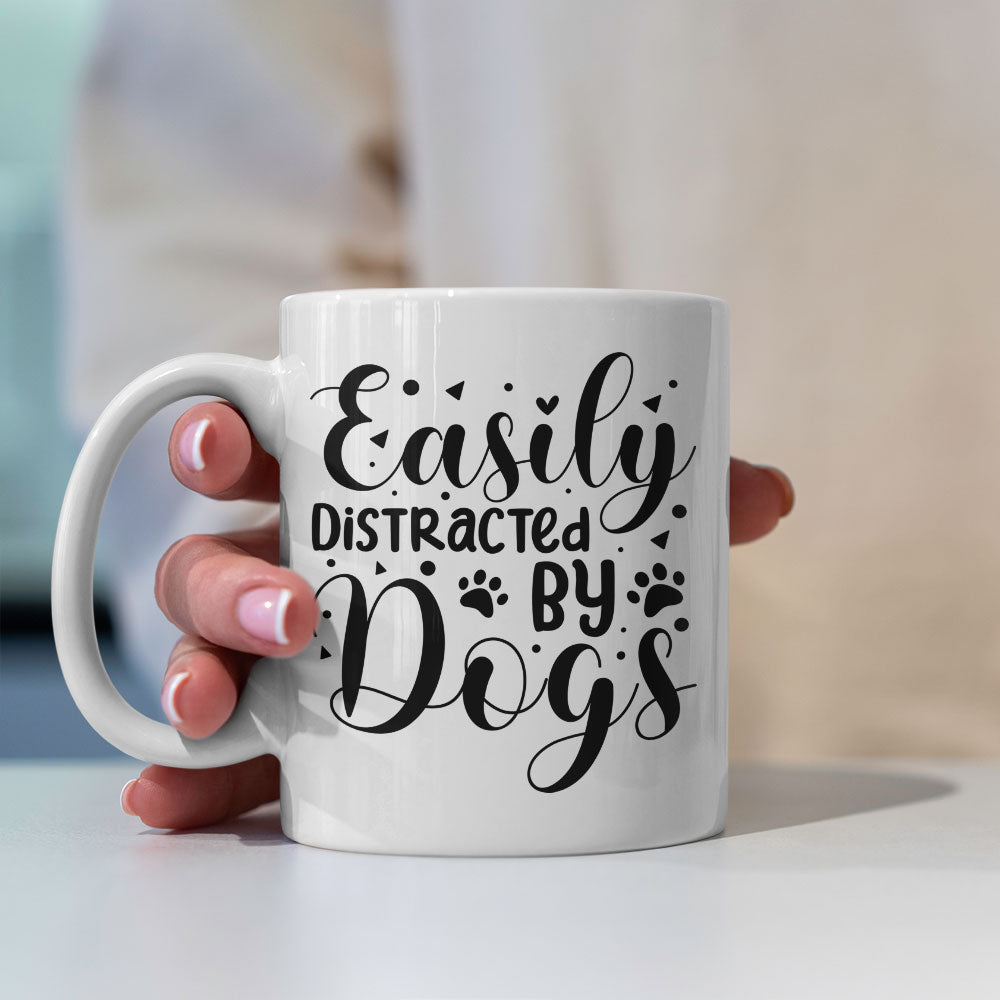 Easily Distracted By Dogs Mugs at $13.95 found at Personalizedpetlovergifts