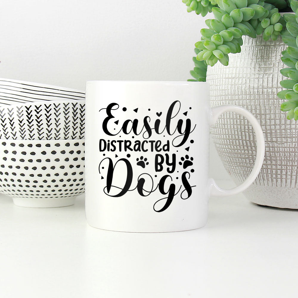 Easily Distracted By Dogs Mugs at $13.95 found at Personalizedpetlovergifts