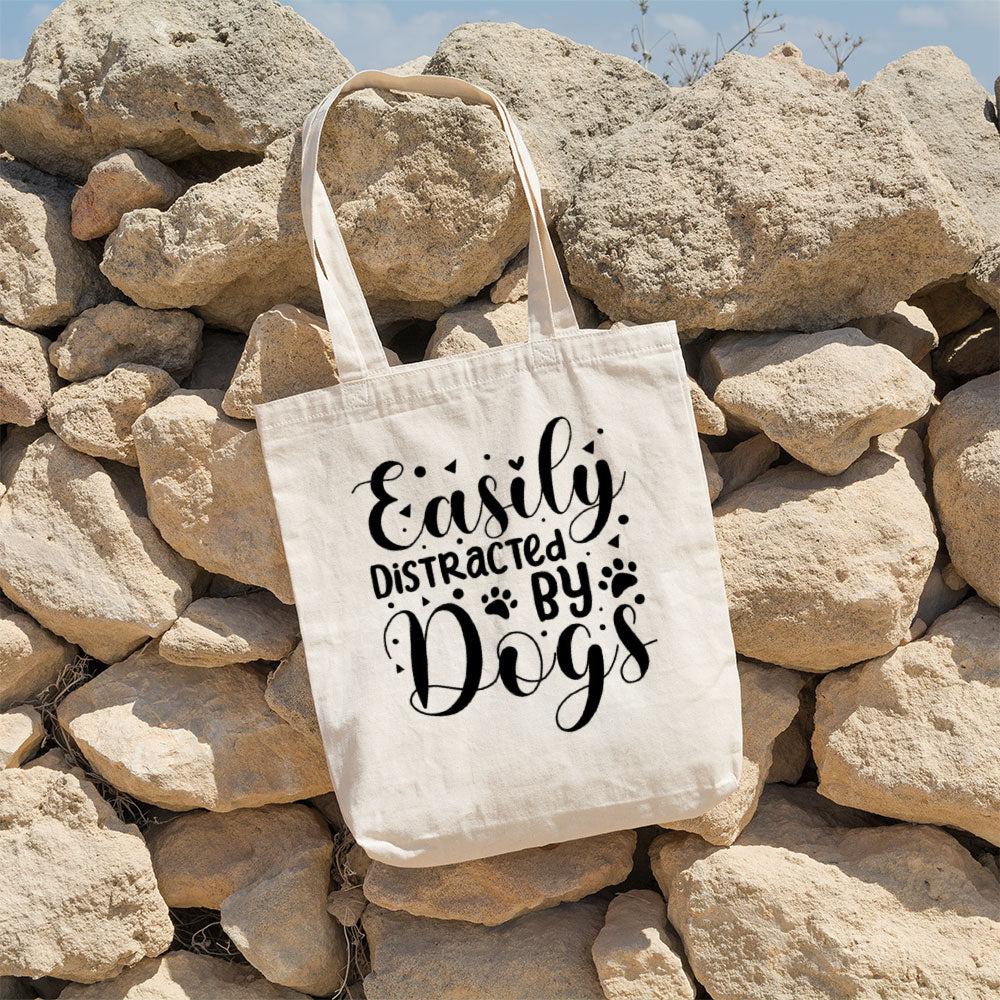 Easily Distracted By Dogs Totes at $22.95 found at Personalizedpetlovergifts