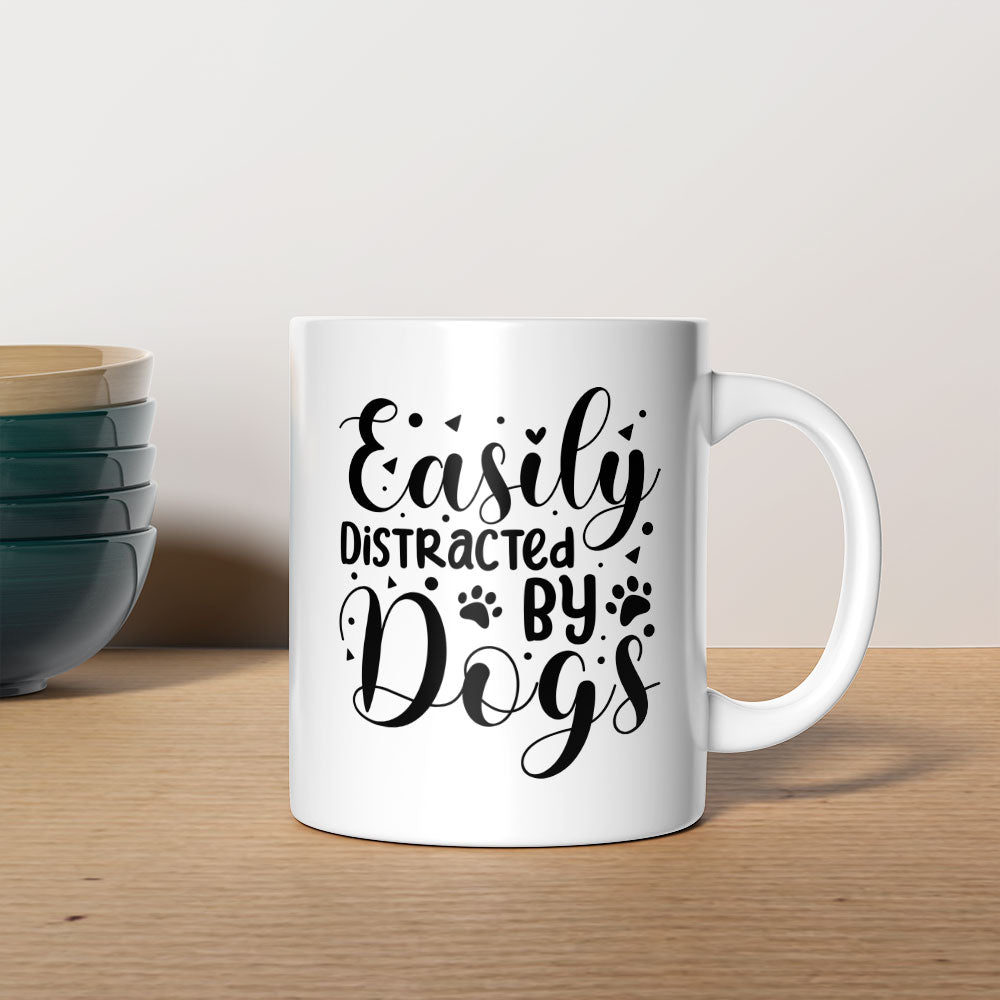 Easily Distracted By Dogs Mugs at $13.95 found at Personalizedpetlovergifts