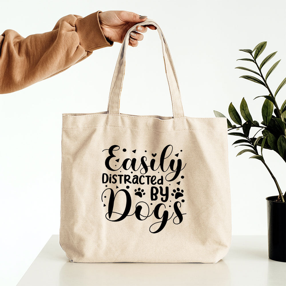 Easily Distracted By Dogs Totes at $22.95 found at Personalizedpetlovergifts