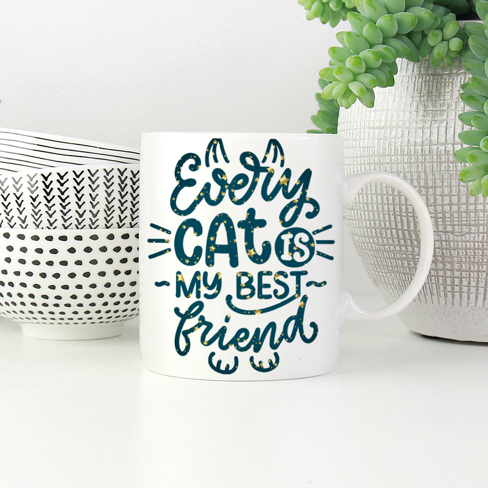 Every Cat Is My Best Friend In Star Pattern Mug at $13.95 found at Personalizedpetlovergifts